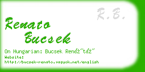 renato bucsek business card